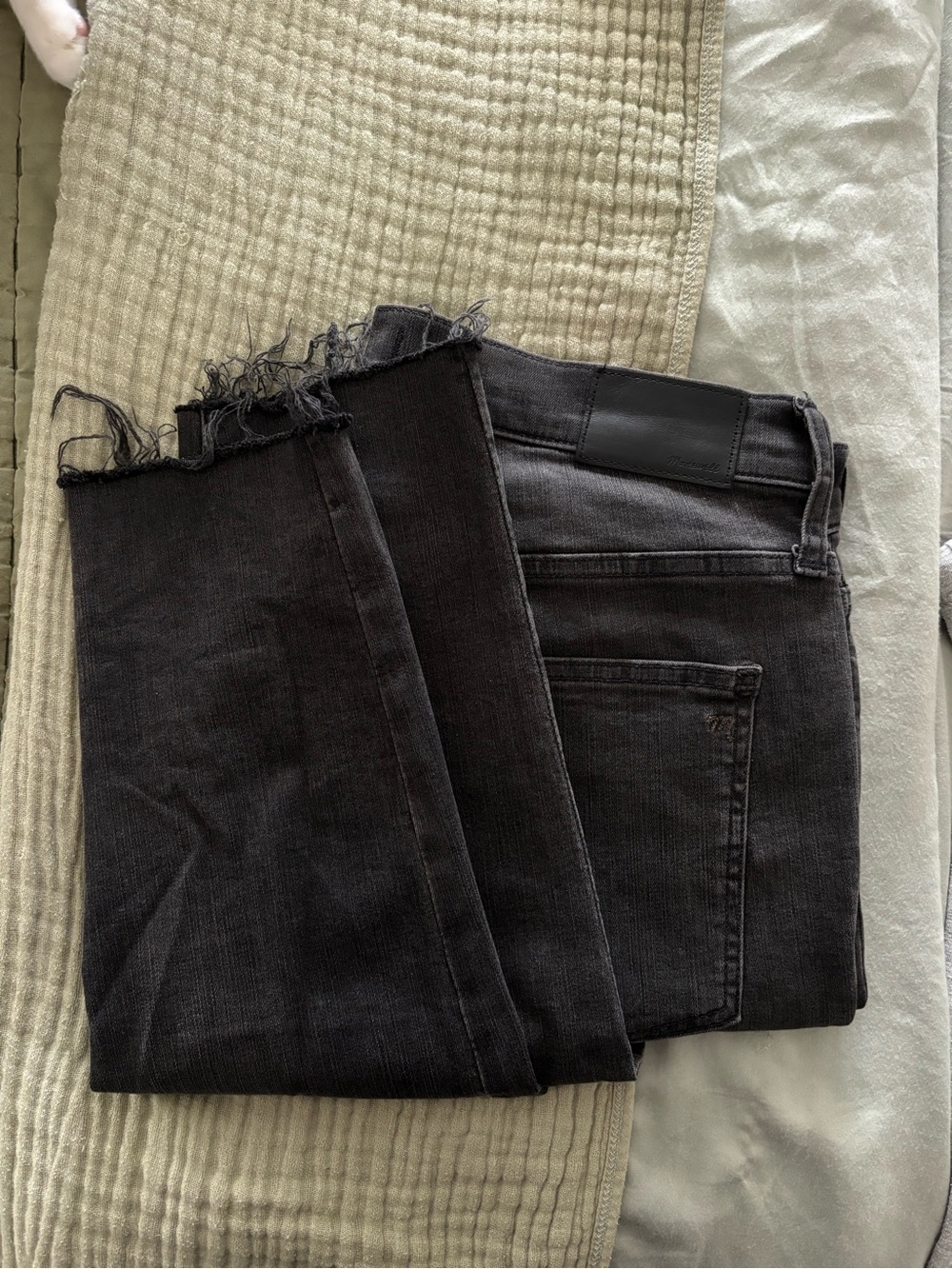 Madewell Black Distressed Skinny Jeans